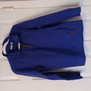 L.L. Bean womens pullover 1/4 zip blue sweatshirt size large